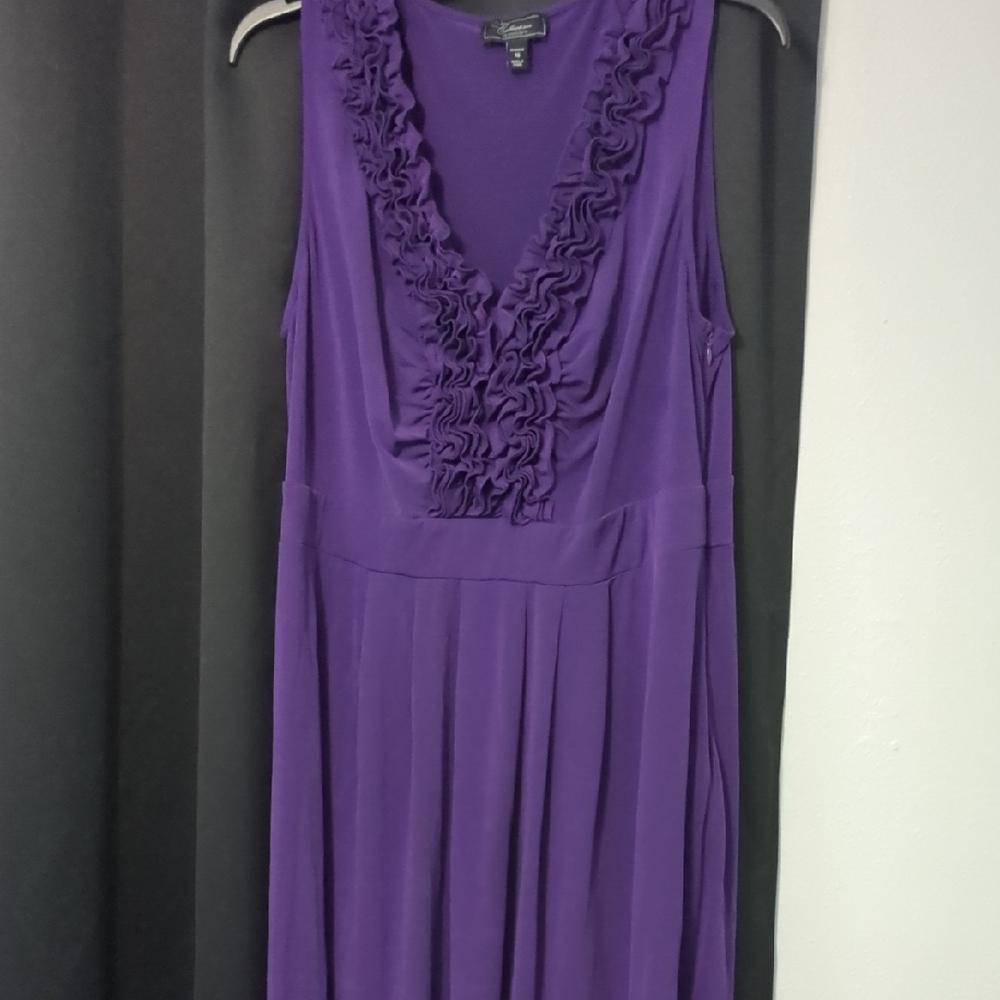 dressbarn Vibrant Purple Sleeveless Midi Dress